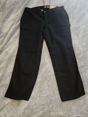Carhartt Women’s Original Fit Crawford Straight Leg Pants Black Size 12 Tall NWT